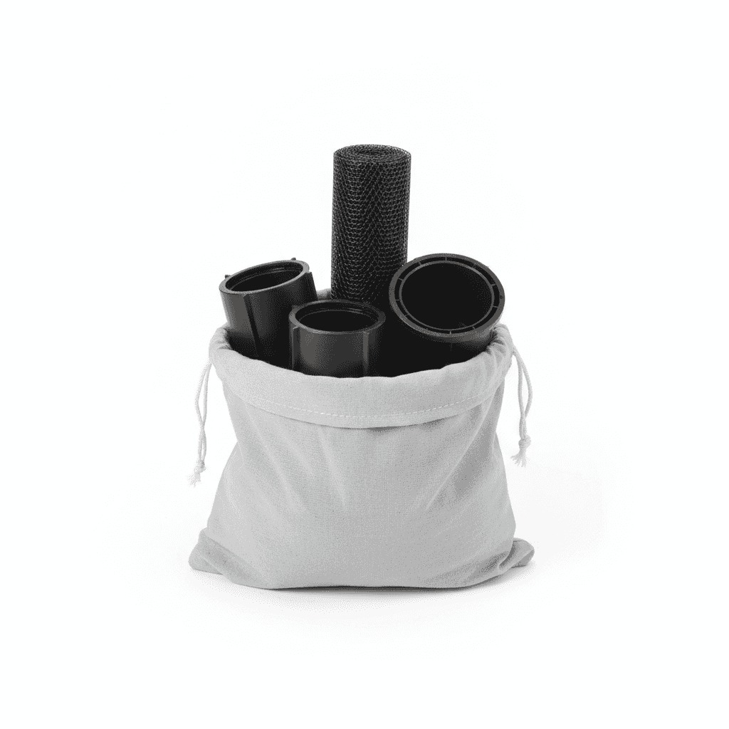 HexDrain Accessory Pack (Ends, Leaf Guard & Outlet)